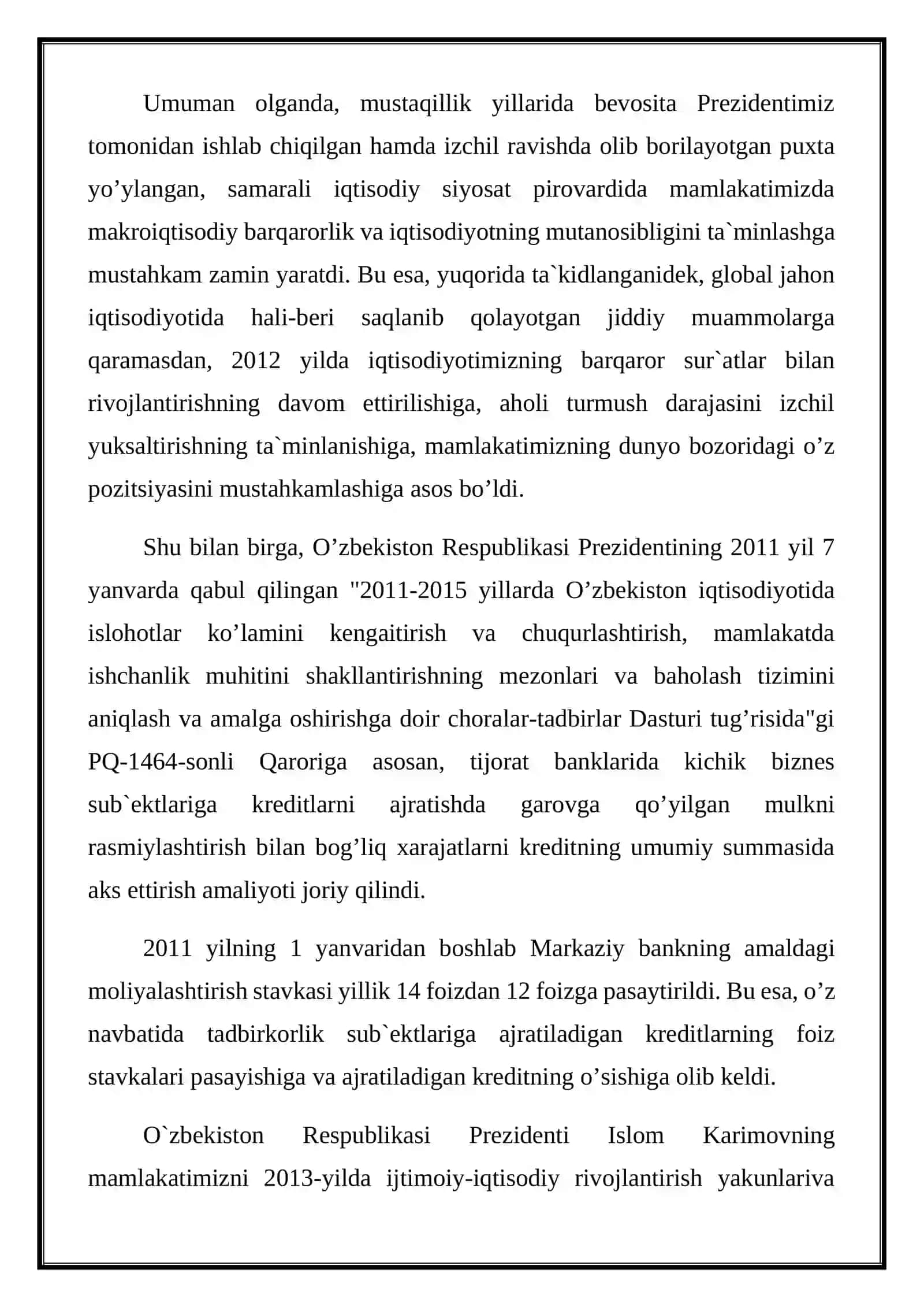 Aholi bandlik muammosini hal qilishda tadbirkorlikni tutgan o'rni 3