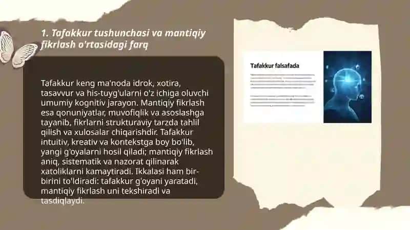 Tafakkur - mantiqiy fikrlash asosi 3