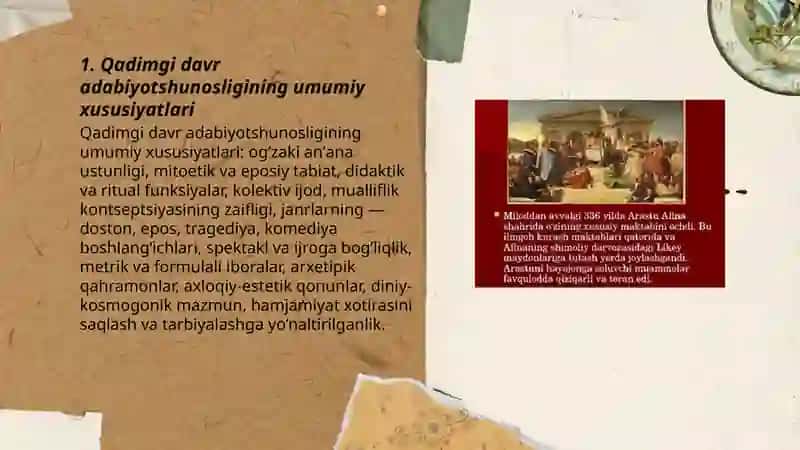 Qozoqova Dilfuzaning adabiyotshunoslik fanidan amaliy dars taqdimoti 3