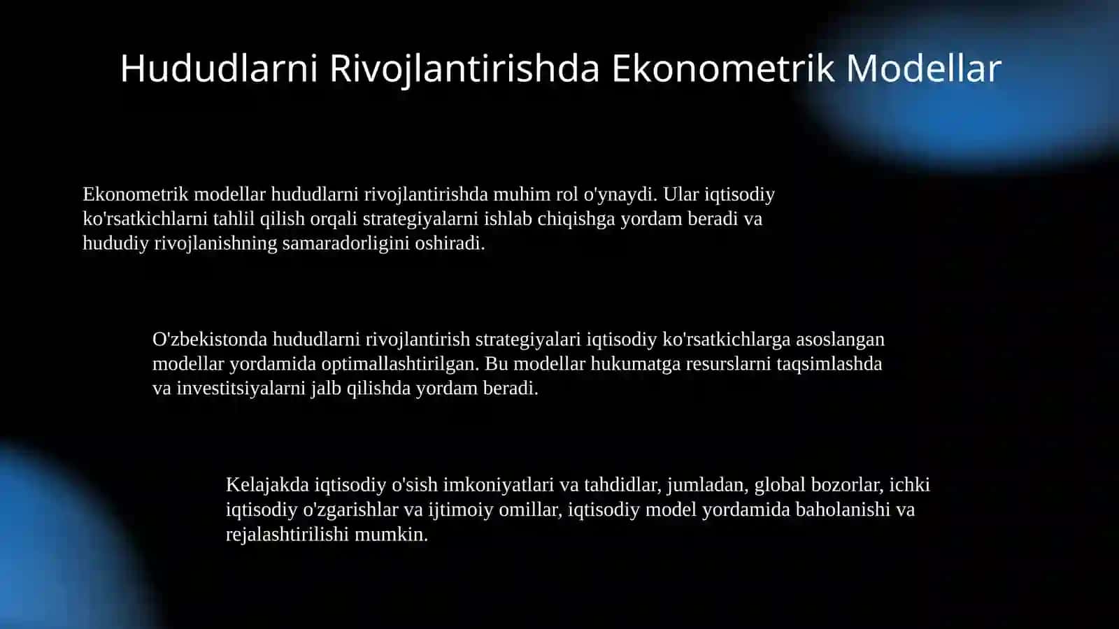 Ekonometrik modellar va ularning ahamiyati 3