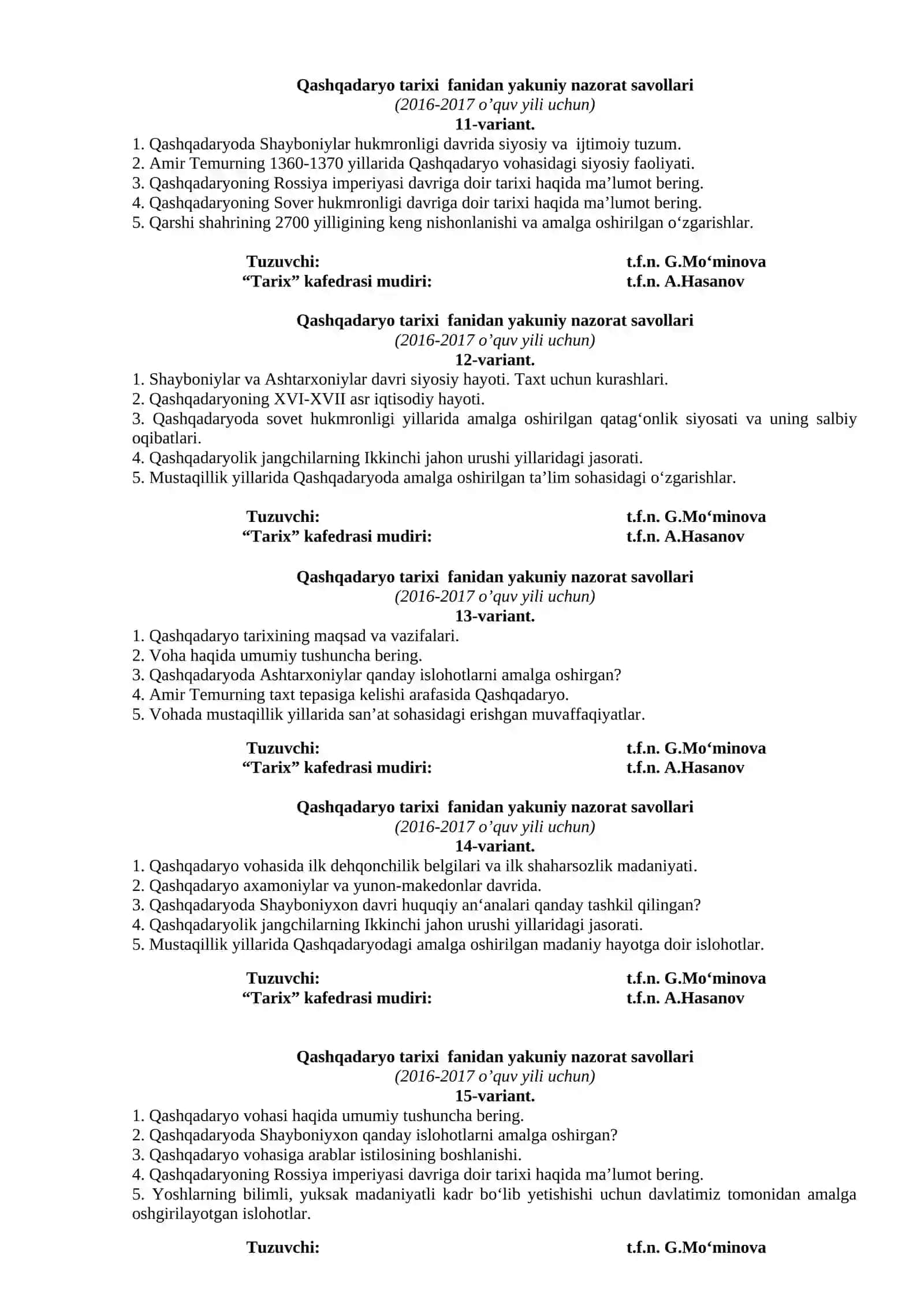 Qashqadaryo tarixi fanidan yakuniy nazorat savollari 3
