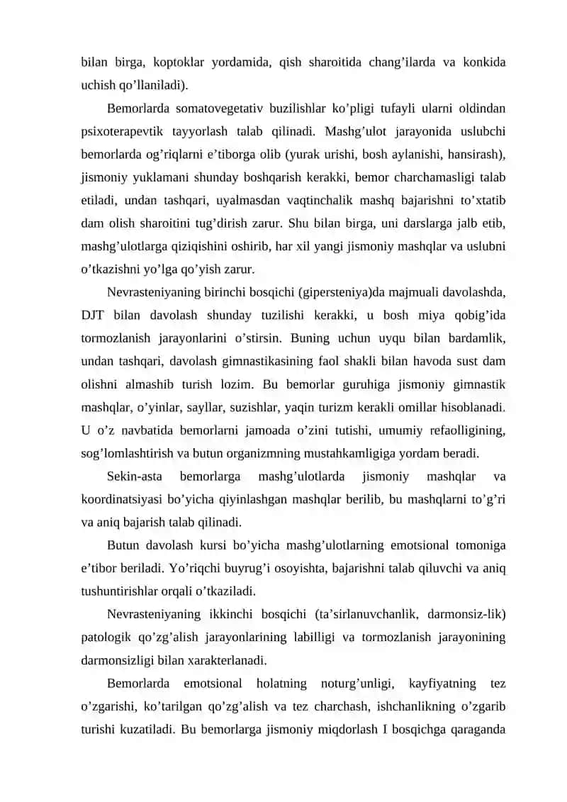 Sport tibbiyoti va reabilitasiya fanidan 6-semester uchun Amaliy mashg‘ulot № 4 3