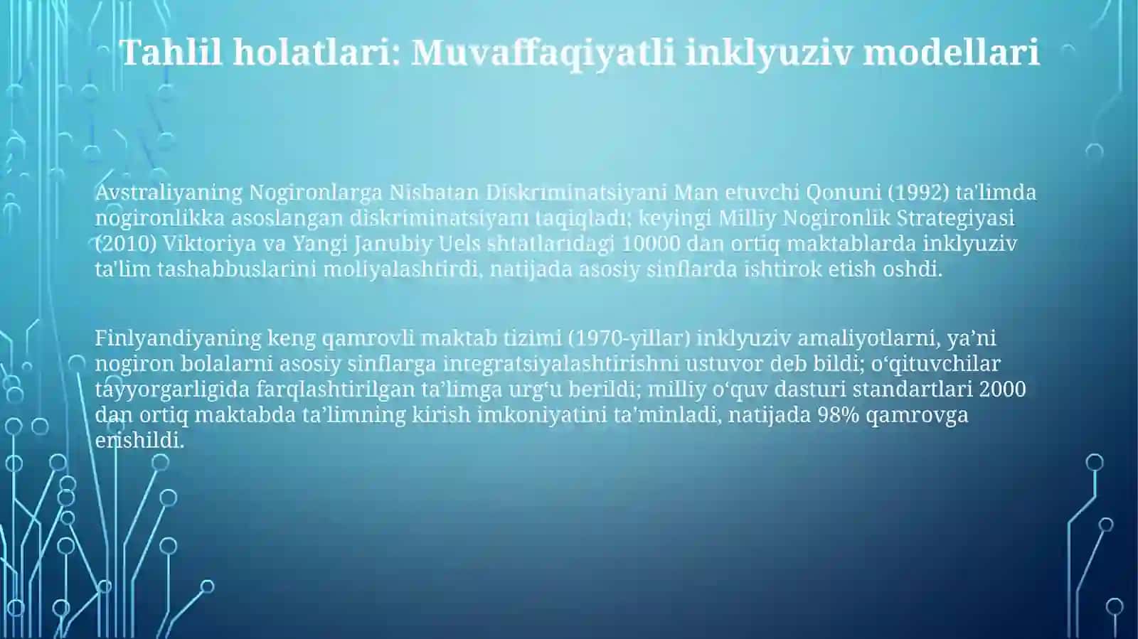 Inklyuziv ta'limni joriy qilish bo'yicha chet el tajribalari 3