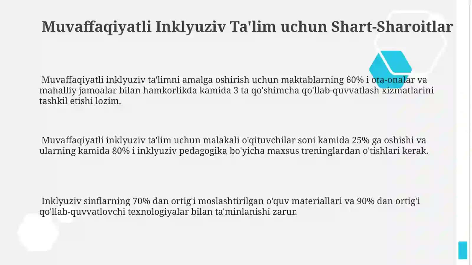 Inkulyuziv ta'lim modellari:tahlili va xususiyatlari 3