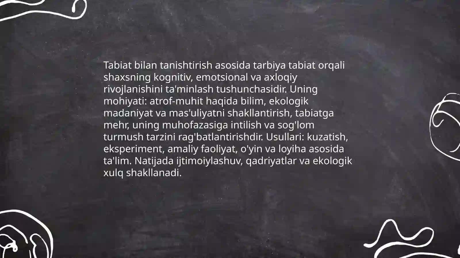 Tabiat bilan tanishtirish asosida tarbiya turlarini rivojlantirishning mohiyati 3