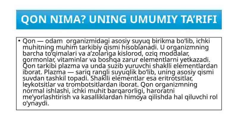 Qon aylanish tizimining yosh fiziologiyasi va gigiyenasi 3