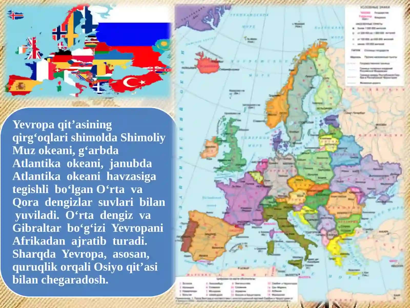 Yevropaning geografik o‘rni, chegaralari va siyosiy xaritasi 3