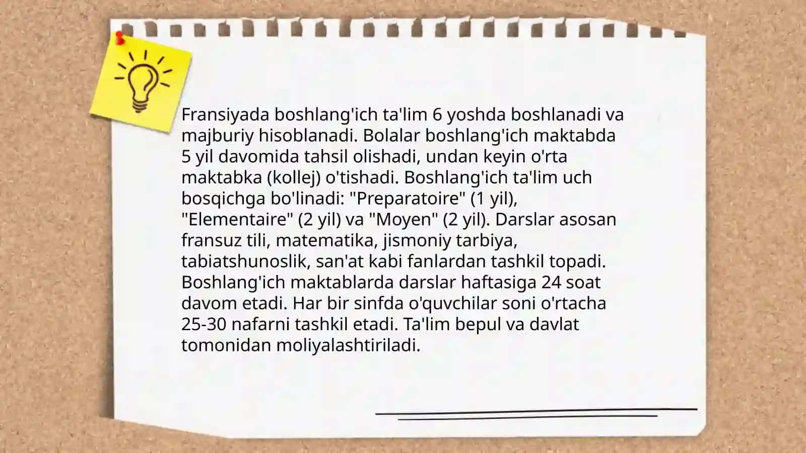 Fransiyada boshlang'ich, o'rta va oliy ta'lim tizimi 3