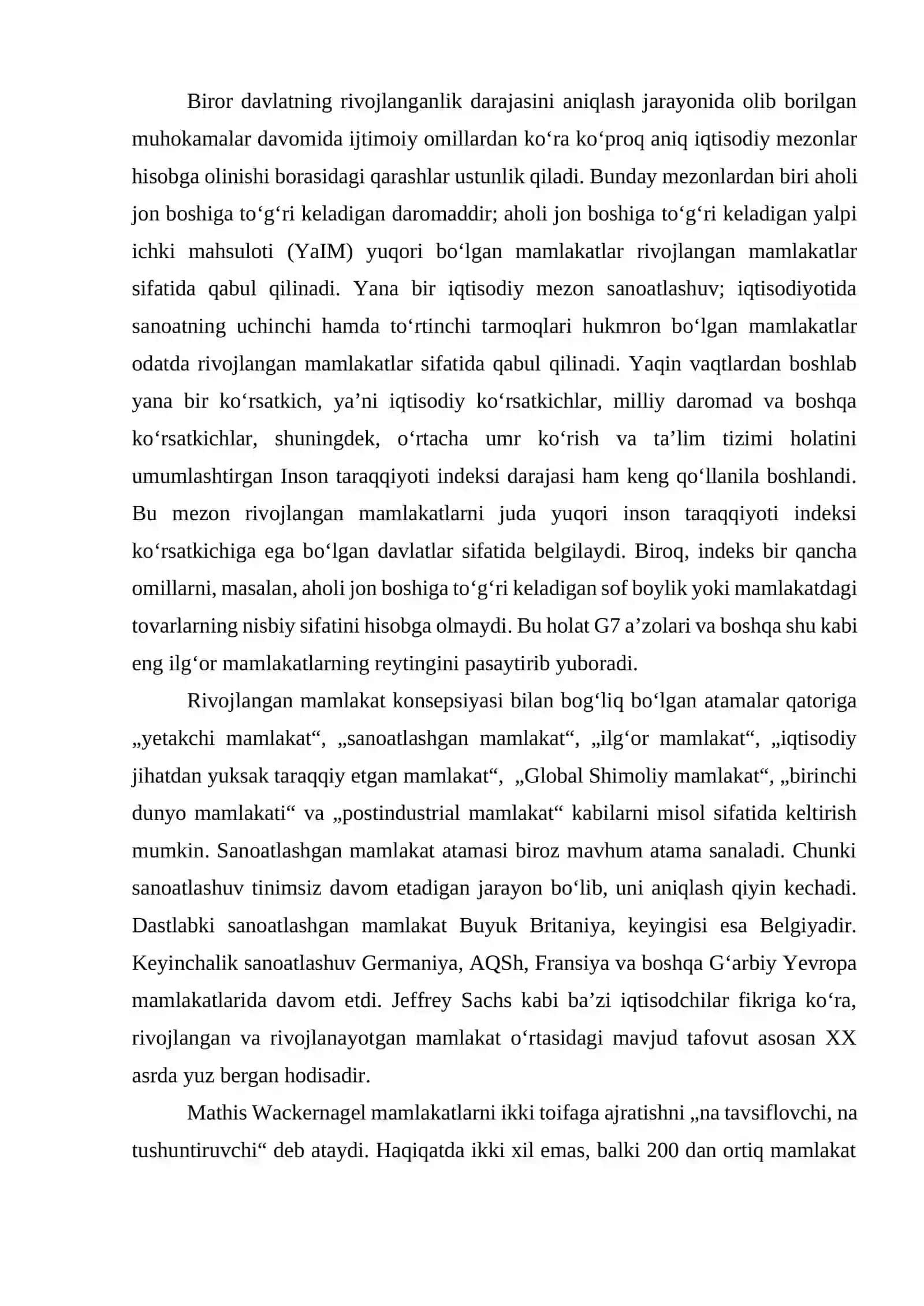 Rivojlangan va rivojlanayotgan mamlakatlar iqtisodiyotining o‘zaro ta’siri 3