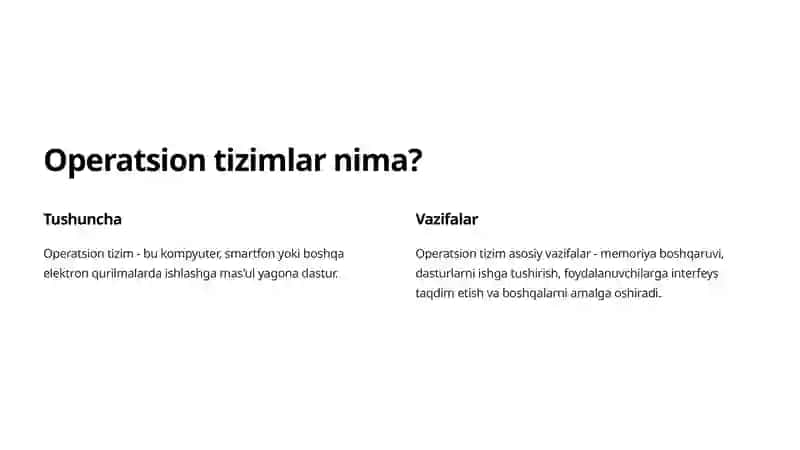 Operatsion Tizimlarning rivojlanishi 3
