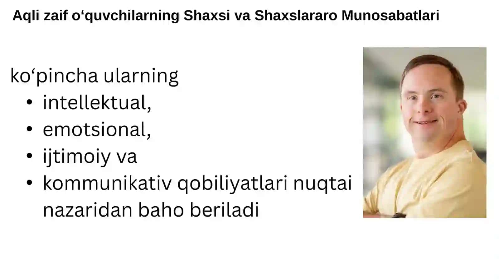 Aqli zaif oʻquvchilar shaxsi 3