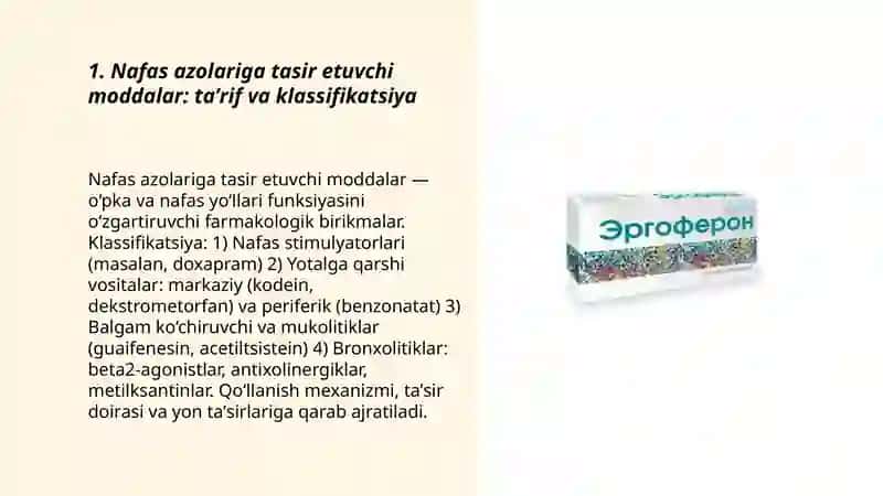 Nafas azolariga tasir etuvchi moddalar 3