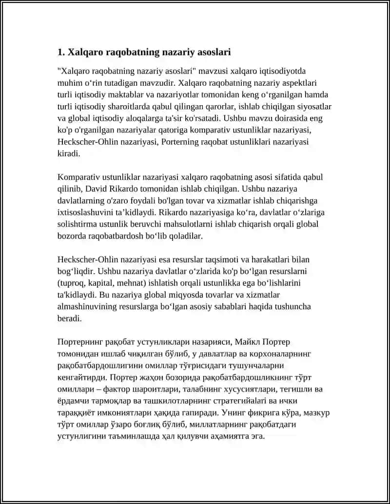 XALQARO RAQOBAT VA UNING ZAMONAVIY SHAROITDA YUZAGA KELISH XUSUSIYATLARI 3