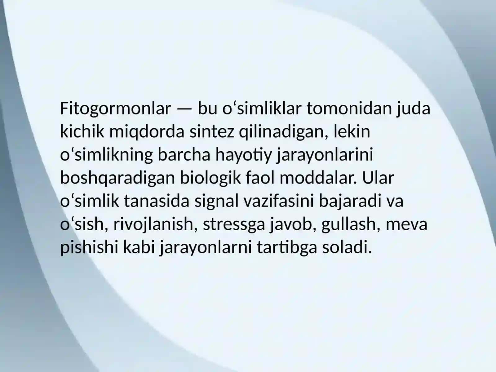 O'simliklarda fitogormonlar ta'siri va ularni nazorat qilish usullari 3