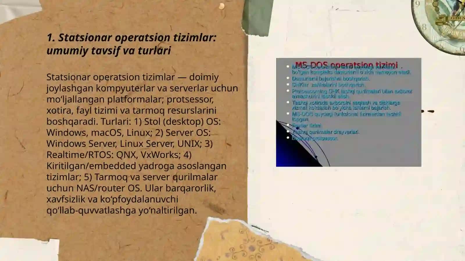 Statsionar va mobil opreatsion tizm turlari 3