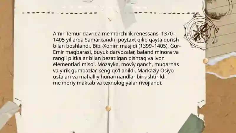 Amir Temur va Temuriylar davri renessansi 3