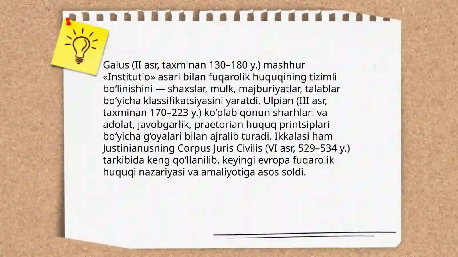Fuqarolik huquqini rivojlanishda hissa qushgan olimlar antik davrdan hozirgacha Yarashov Azizbek 3