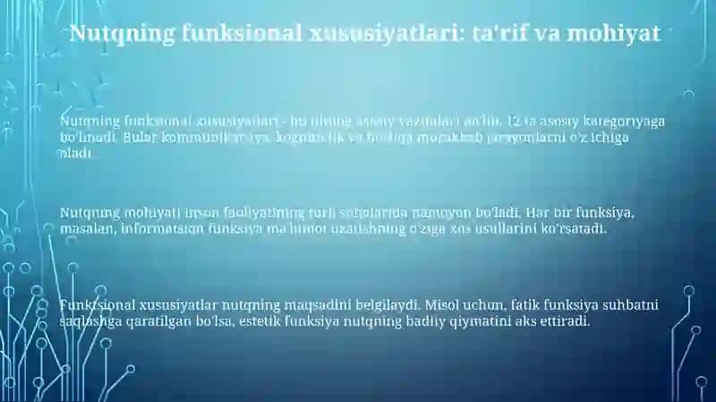 Nutqning funksional xususiyatlari 3