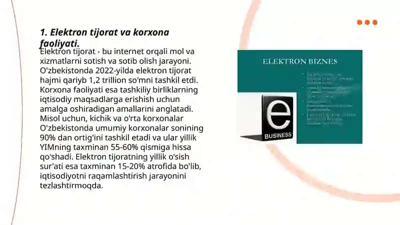 Elektron tijorat va korxona faoliyati 3