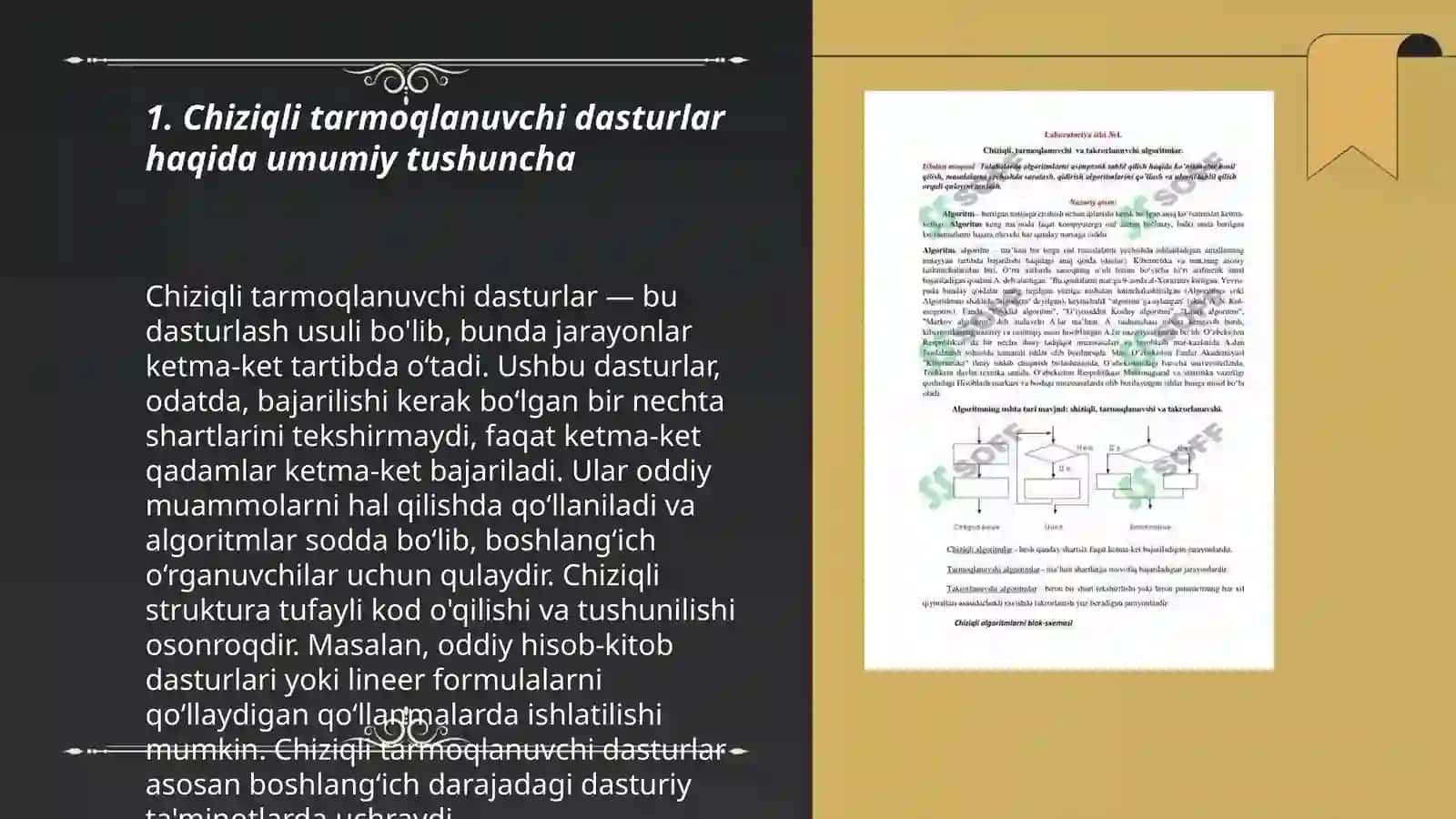 Chiziqli tarmoqlanuvchi va takrorlanuvchi dasturi haqida ma'lumot 3
