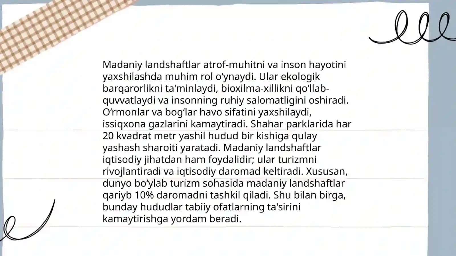 Madaniy landshaftlarni yaratish muammolari 3