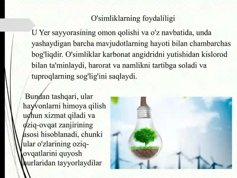 O'simliklar olamidan foydalanish va muhofaza qilish 3