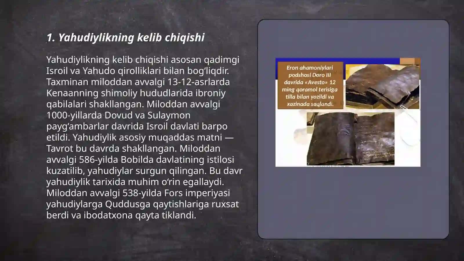 Yahudiylik ta'limoti va muqaddas kitobi 3