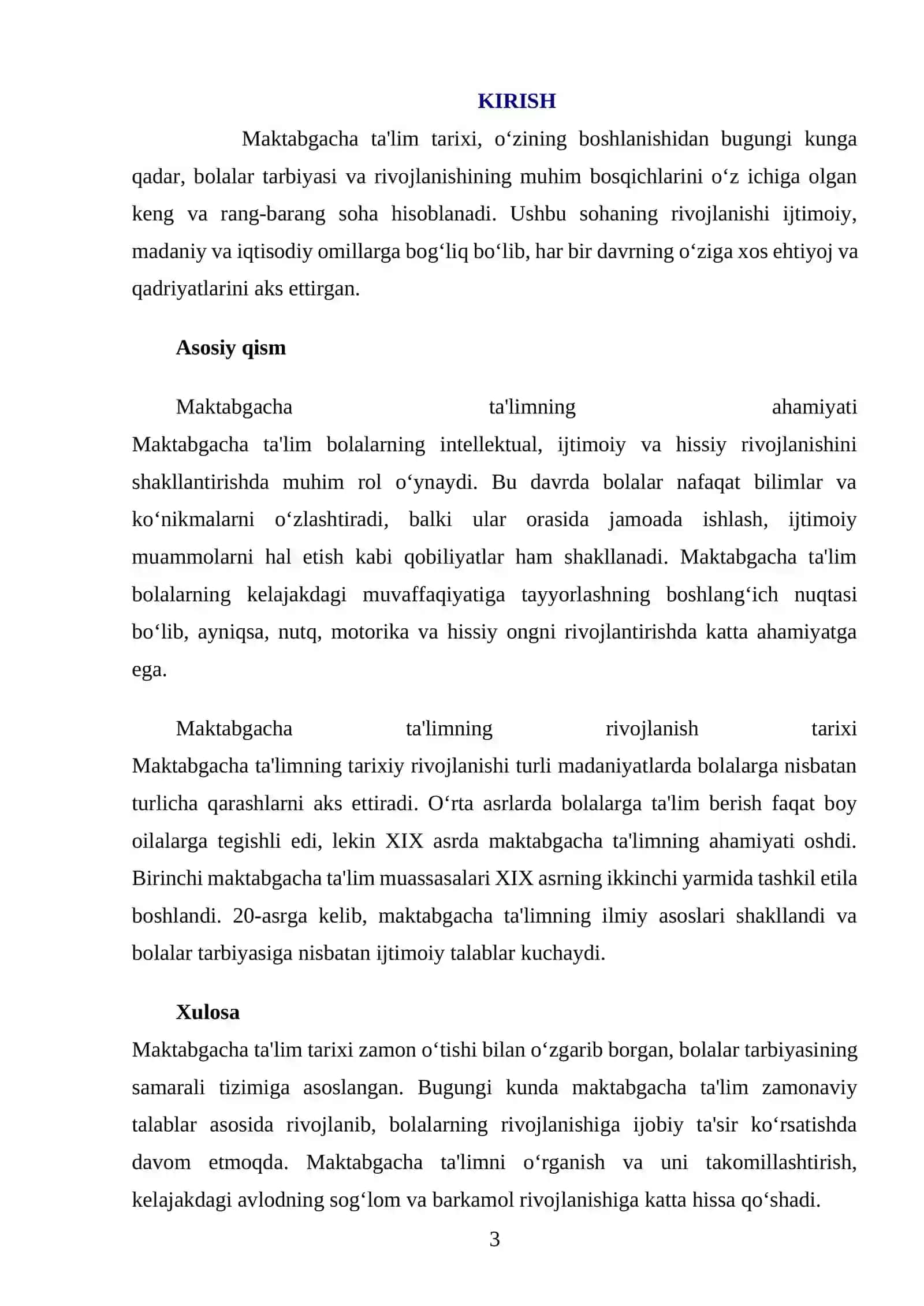 MAKTABGACHA TA'LIM TARIXI 3