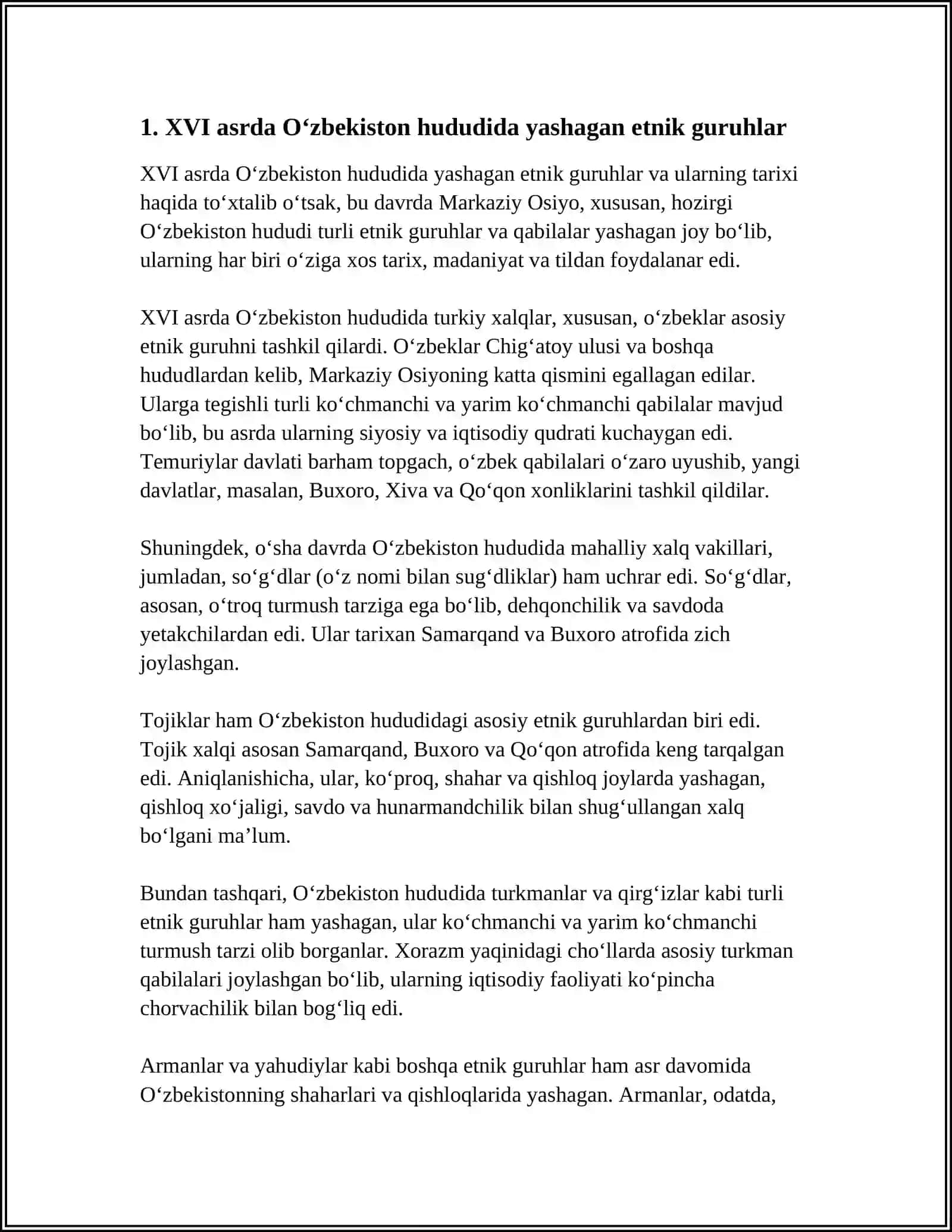 XVI ASR BOSHLARIDA YUZ BERGAN ETNIK VA MADANIY JARAYONLAR 3