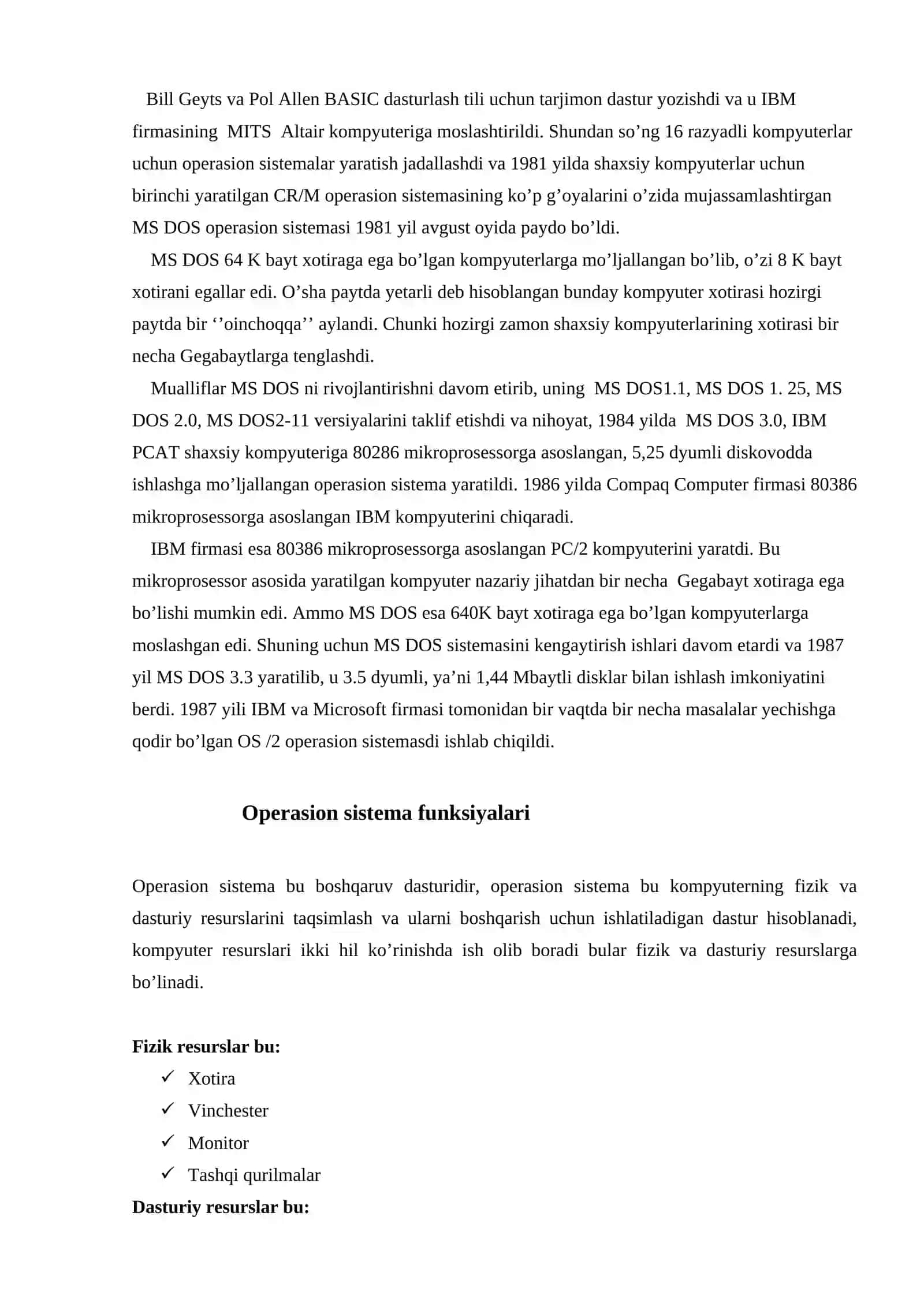Amaliyot tizimlari va dasturiy ta’minotlar 3