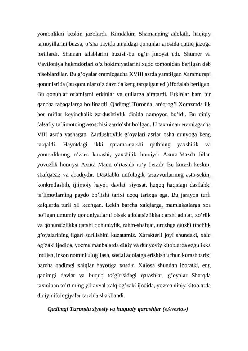 Qаdimgi Shаrqdа siyosiy-huquqiy tа`limоtlаrning pаydо bo’lishi hаqidа (Misr, Bоbil vа bоshqаlаr 3