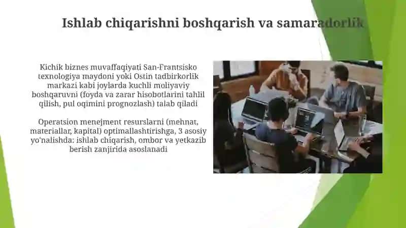 Kichik biznes va tadbirkorlik faoliyatini tashkil etish va boshqarish 3