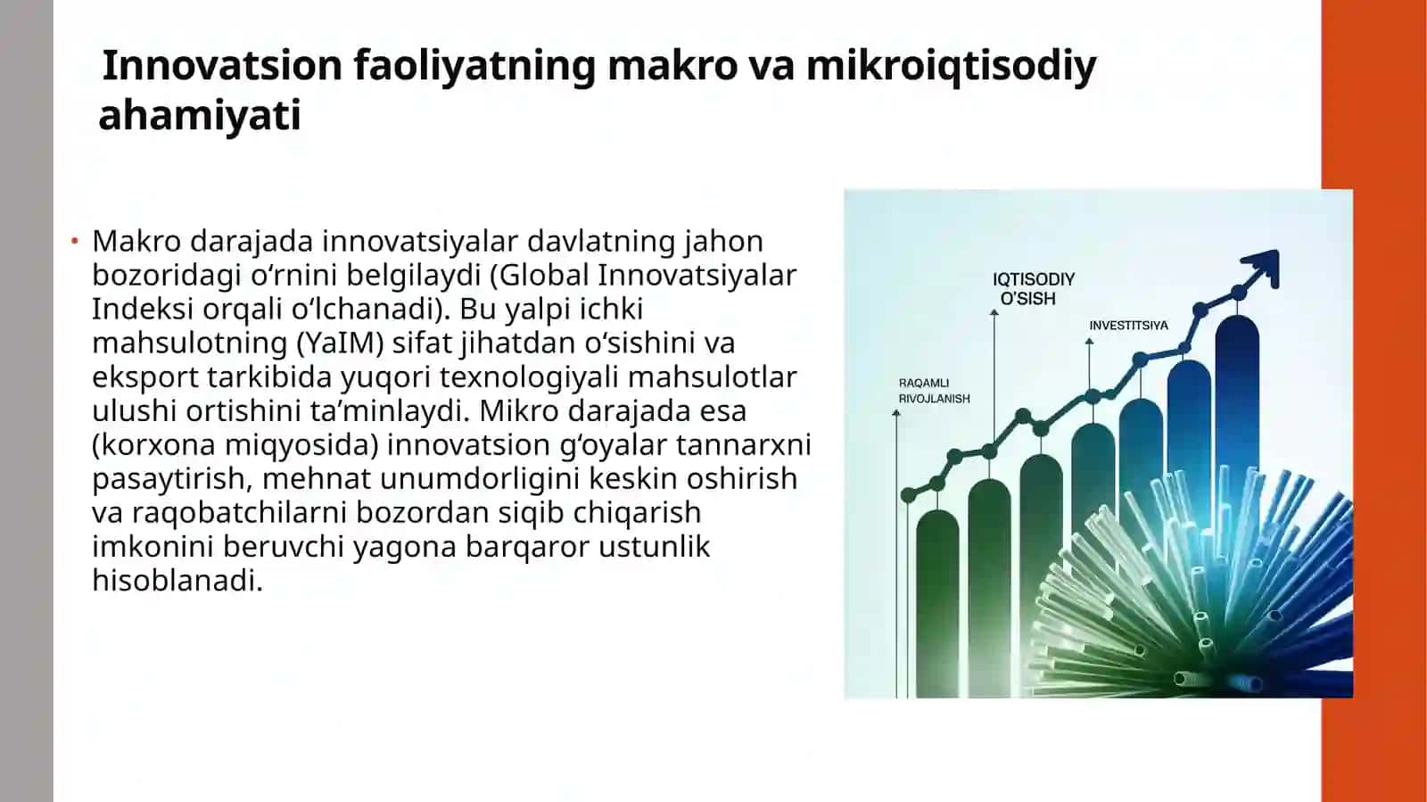 Innovatsiyaning iqtisodiy nazariyadagi o‘rni 3