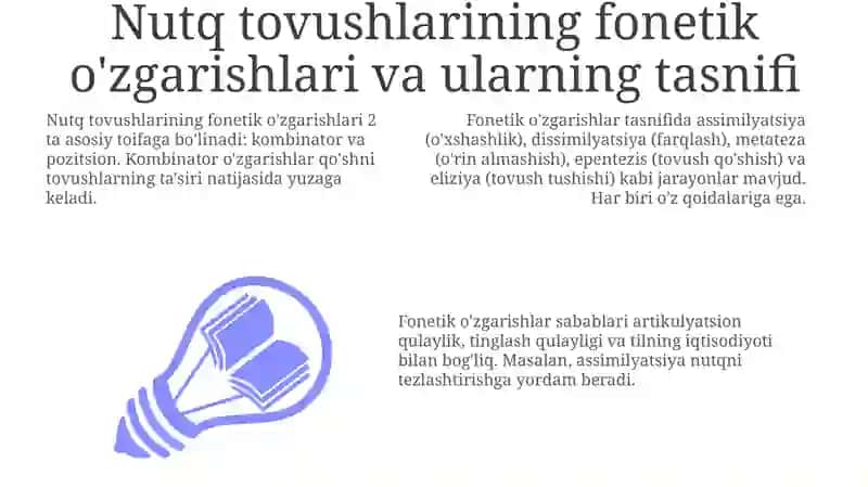 Nutq tovushlarining fonetik o'zgarishlari va ularning tasnifi 3