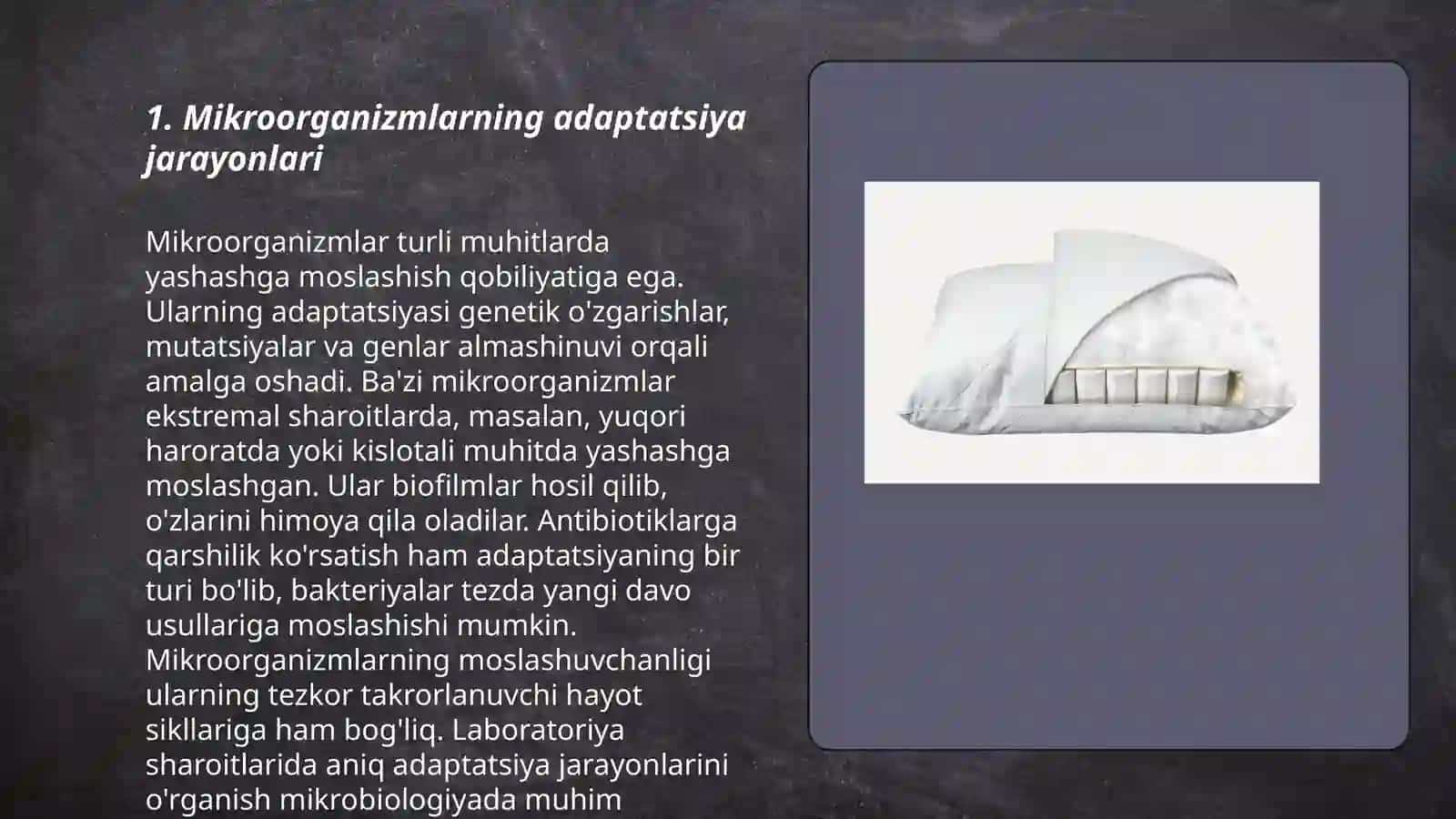 Mikroorganizmlarning muhitga moslashuvi 3