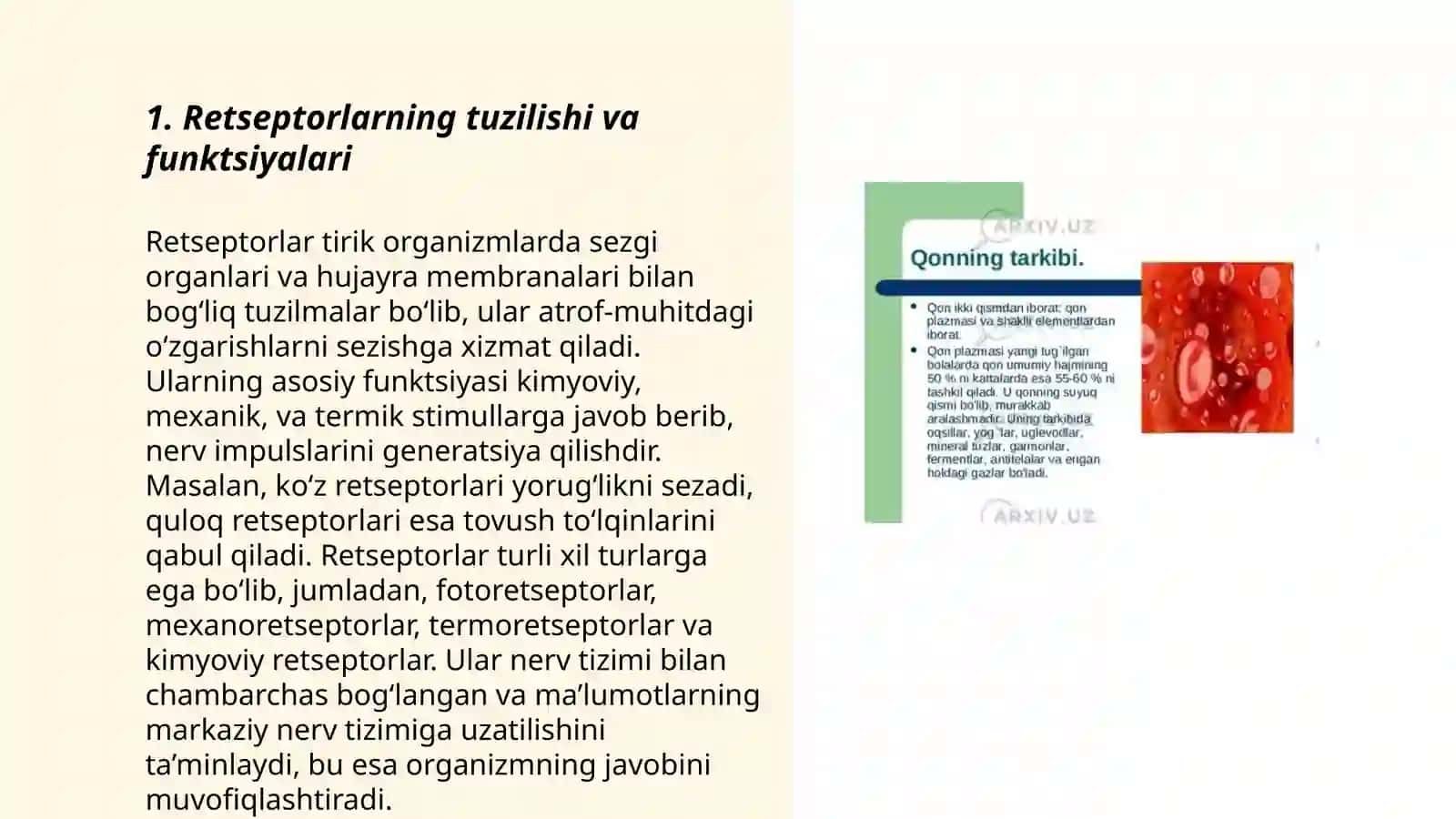 Sensor tizimining yoshga oid (retseptorlar analizatorlar) Fiziologiyasi va gigiyenasi 3