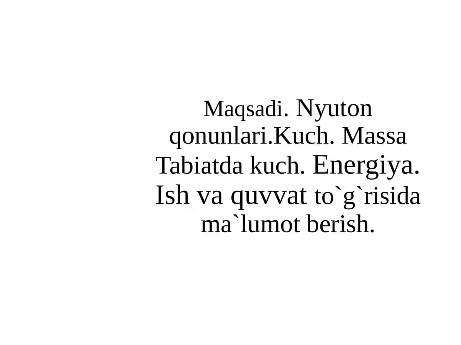Dinamika asoslari. Energiya. Ish va quvvat 3