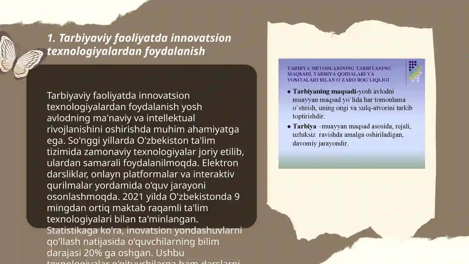 Tarbiyaviy faoliyatni tashkil etish texnologiyasi asosiy omillar va mezonlar 3