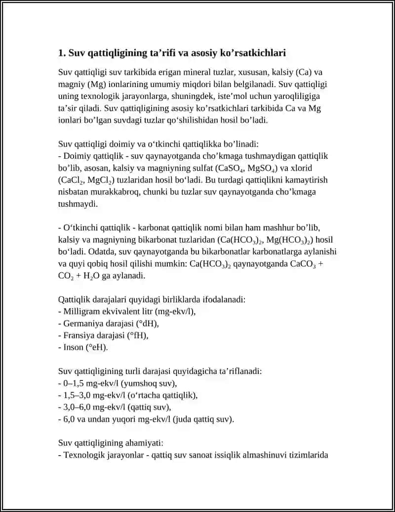 SUVNING QATTIQLIGINI VA UNI YOQOTISH USULLARI 3