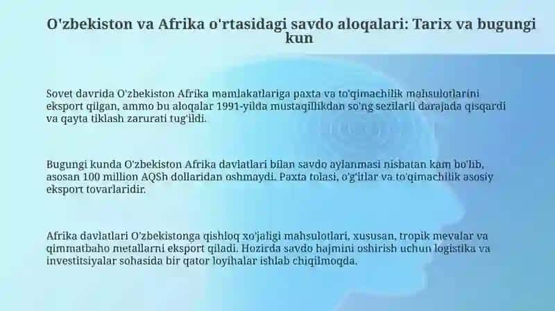 O'zbekiston va Afrika davlatlarining iqtisodiy hamkorligi va istiqbollar 3