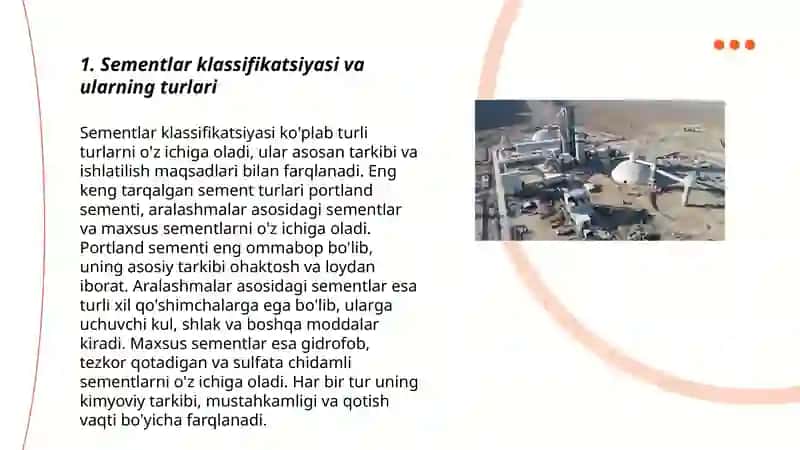 Sement ishlab chiqarishni zamonaviy usullari 3