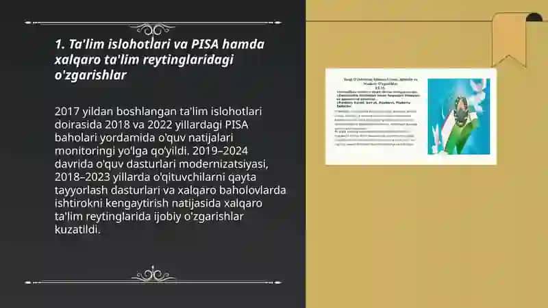 Ta'lim islohotlari va PISA hamda xalqaro ta'lim reytinglaridagi o'zgarishlar 3