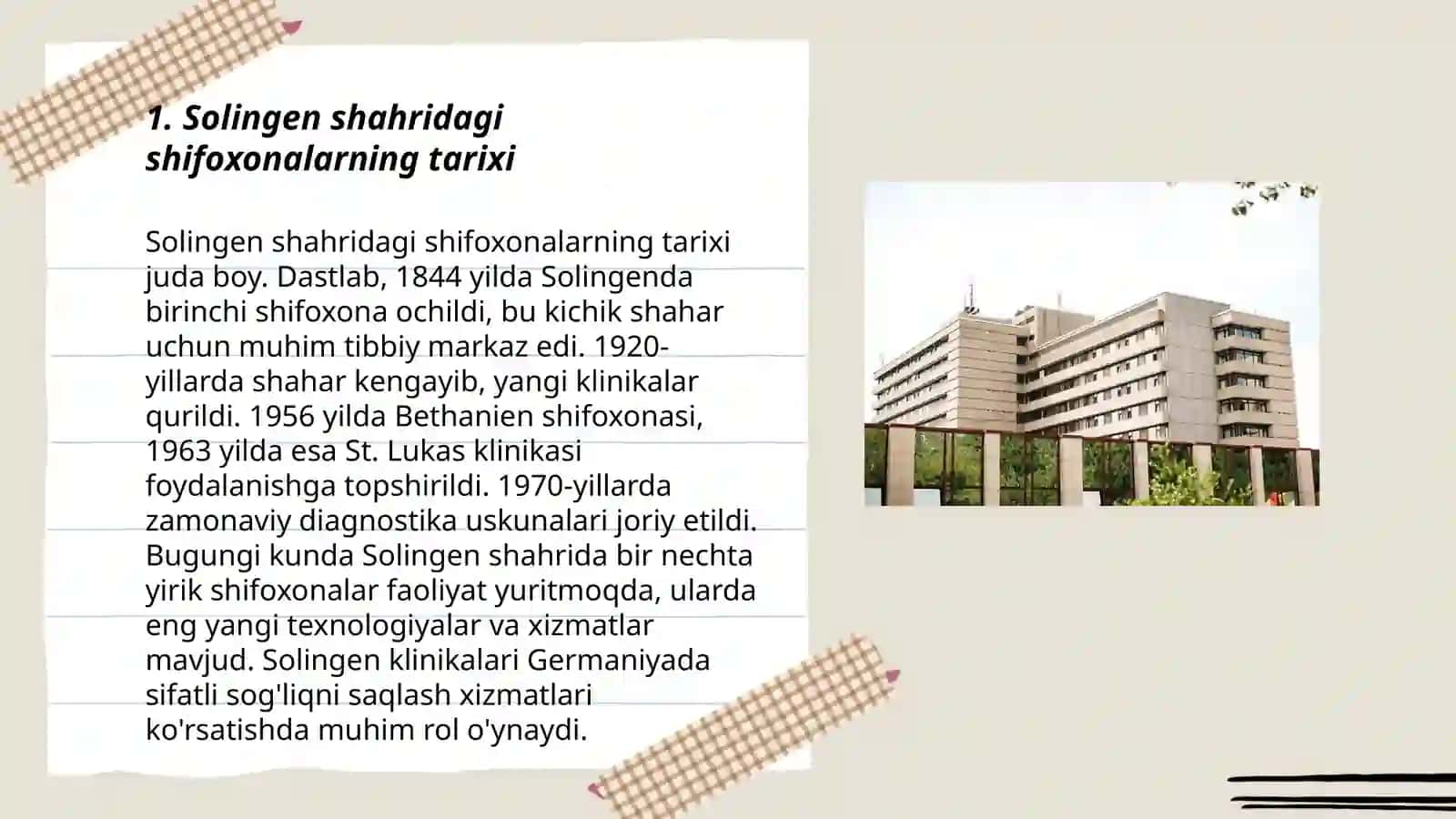 Solingen shahar shifoxonasi 3
