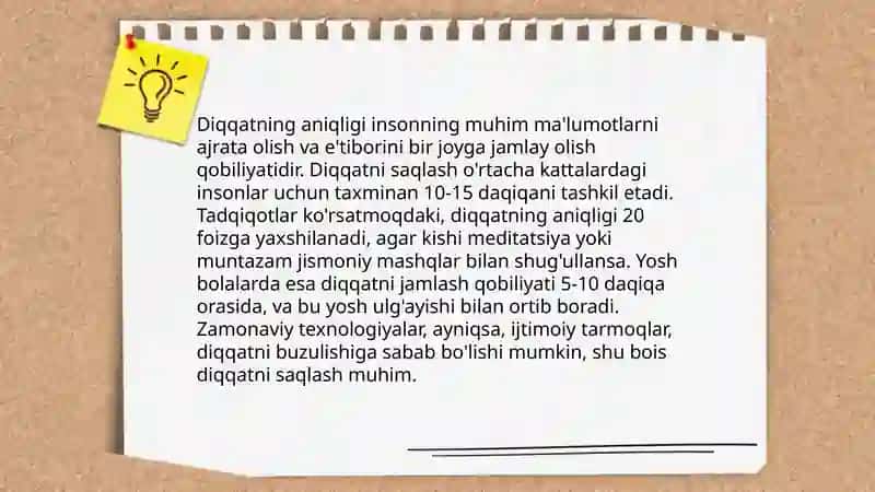 Diqqatning xususiyatlari 3