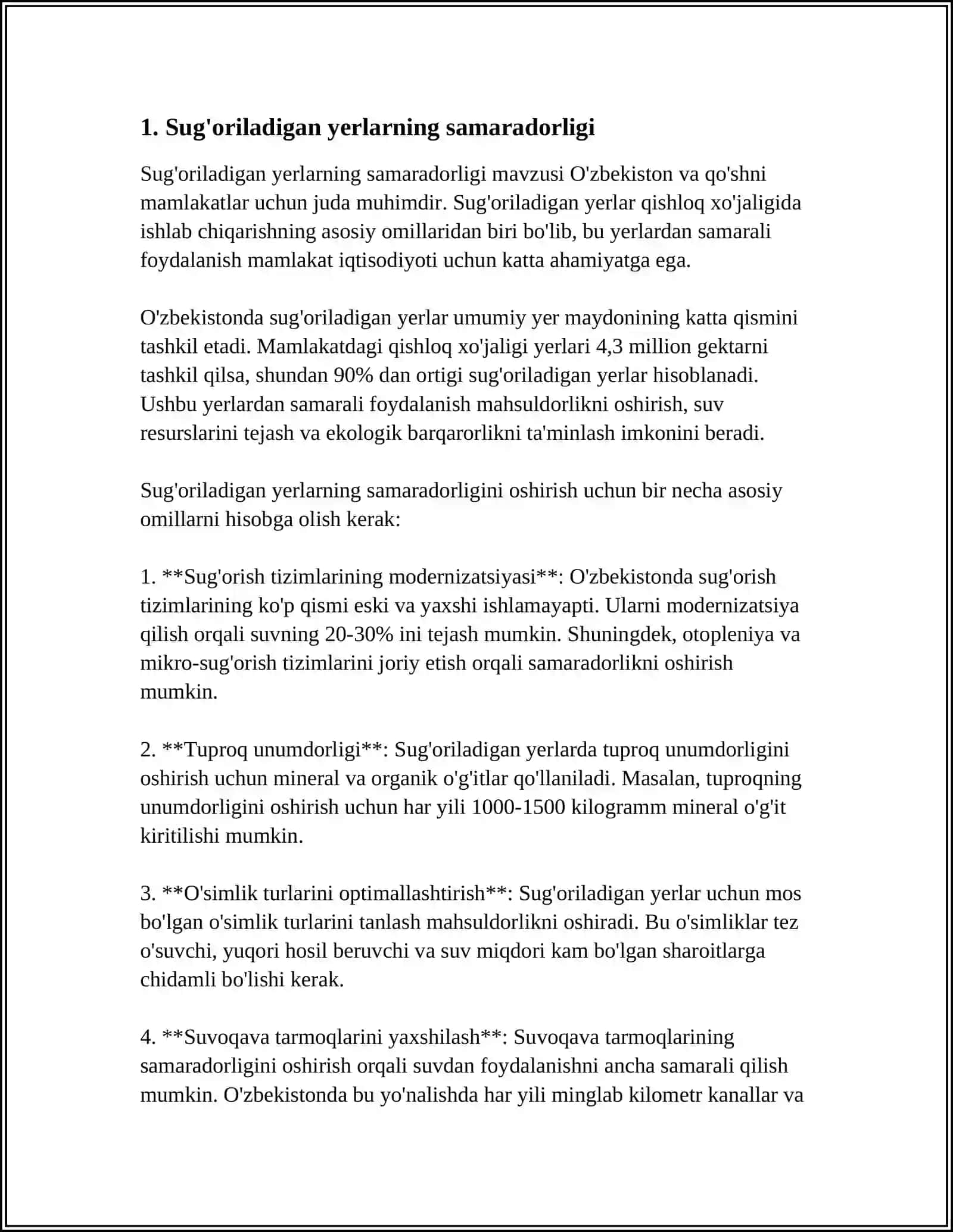 ÒZBEKISTONNING YER RESURSLARIDAN FOYDALANISH MUAMMOLARI 3