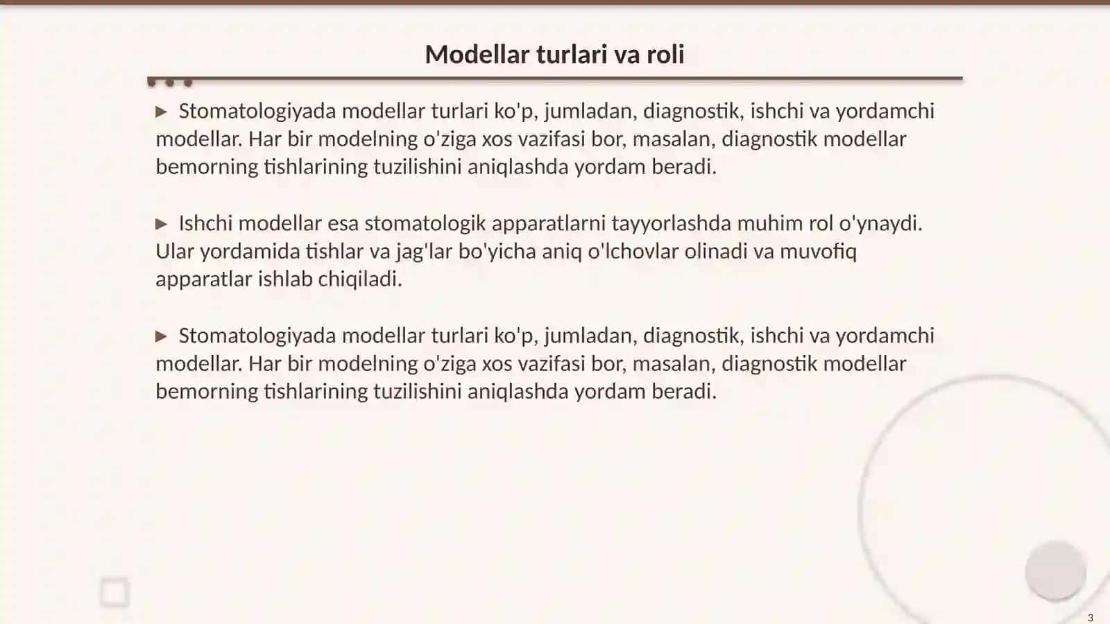 Stomatologiyada modellar va ularning turlari 3