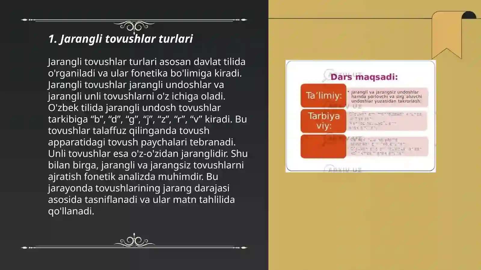 Jarangli va jarangsiz tovushlar 3