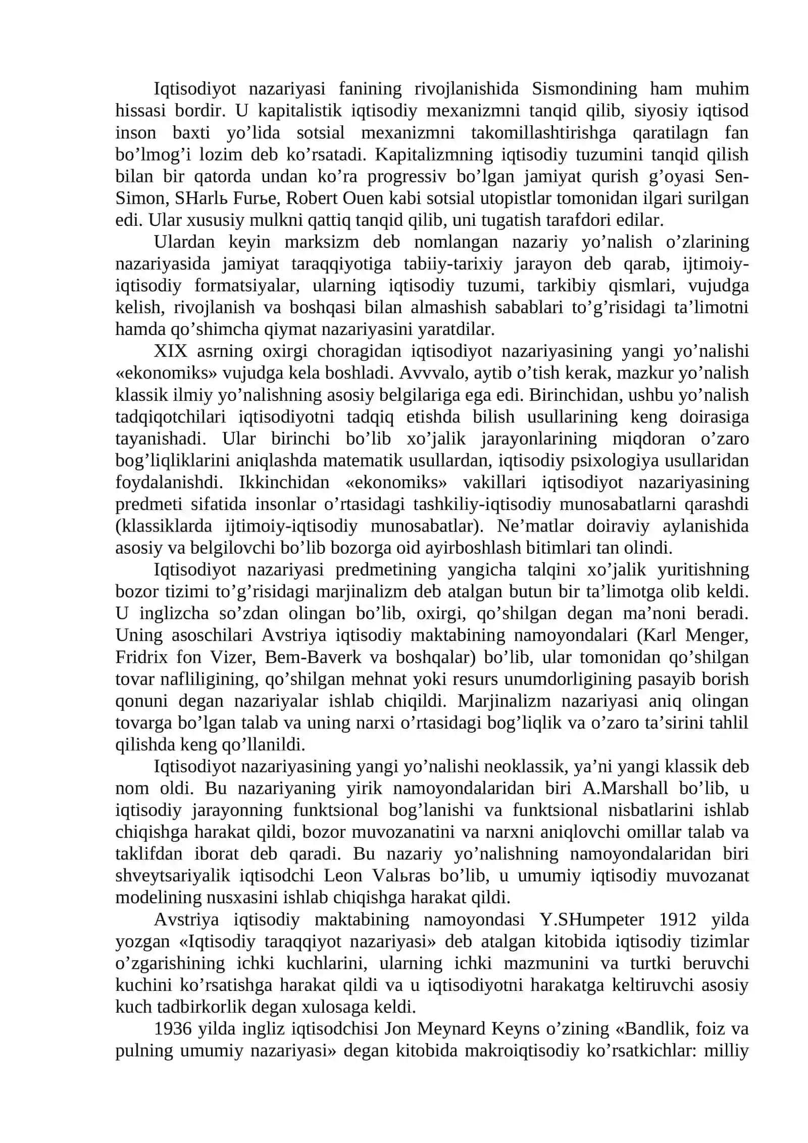 IQTISODIYOT NAZARIYASI FANINING SHAKLLANISHI VA RIVOJLANISHIDA IQTISODIY TA’LIMOTLARNING O’RNI 3