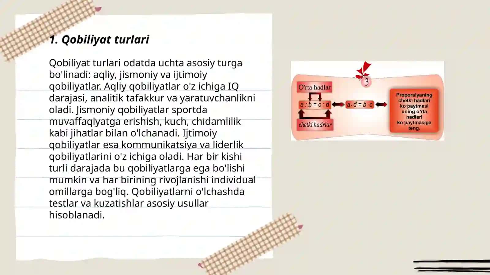 Qobiliyat va uning sifat va miqdor tavsifi 3