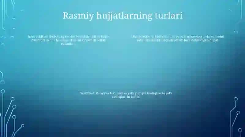 Rasmiy Hujjat Turlari Xizmat Yozishmalari 3